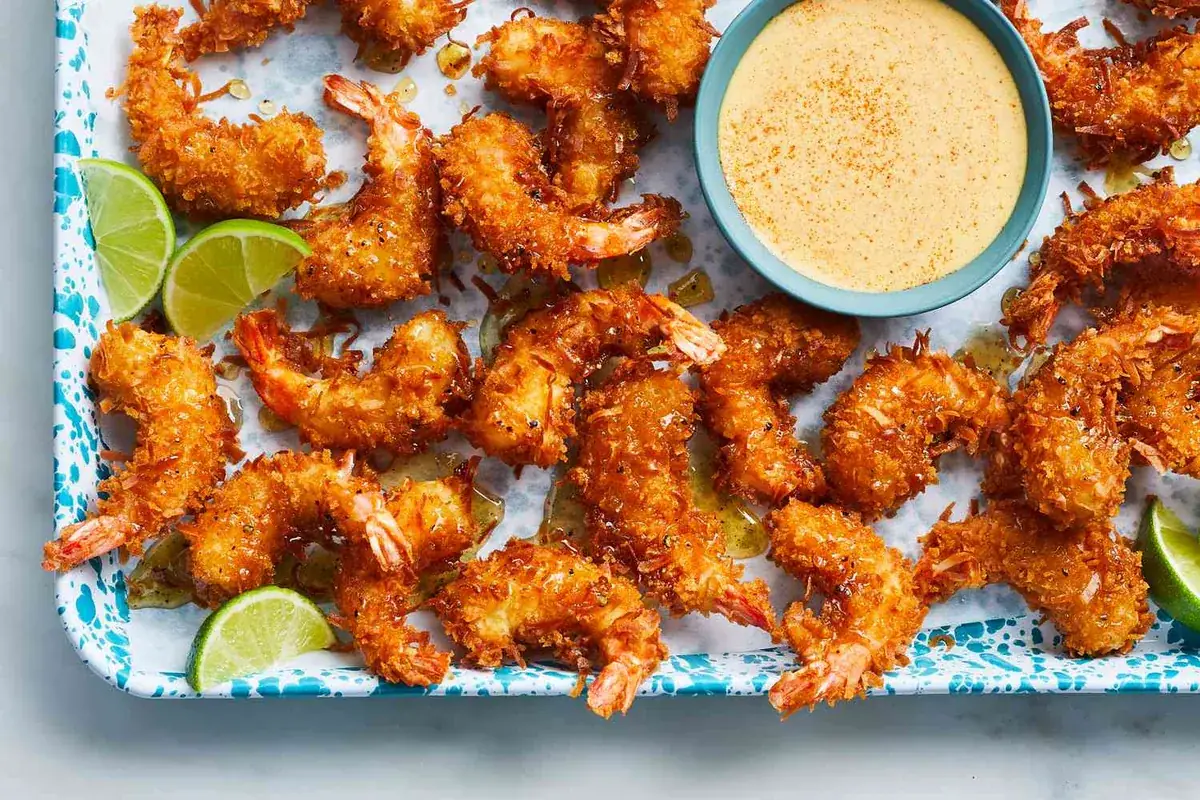 Honey-Pepper Coconut Shrimp