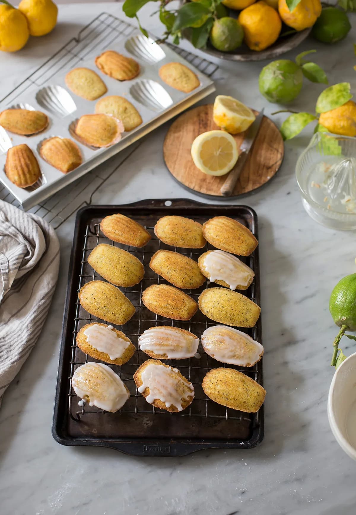 Lemon & Poppy Seed Madeleines with a Lemon Glaze