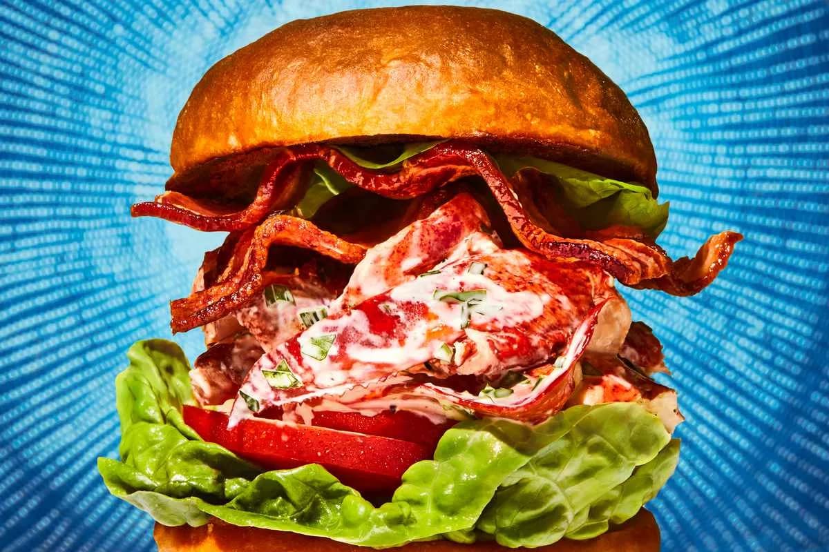 Lobster BLTs on Potato Rolls