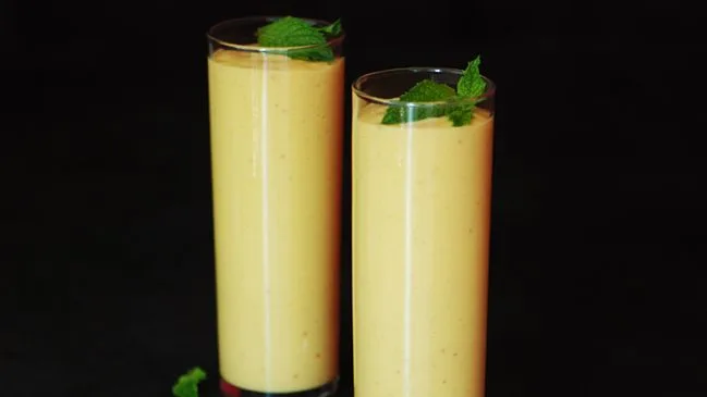 Mango-Peach Breakfast Lassi