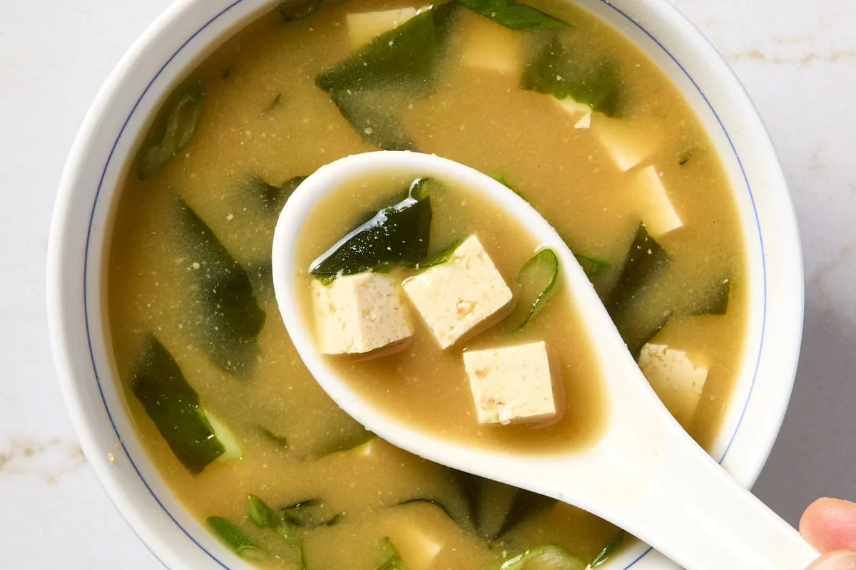 Miso Soup with Rice & Poached Egg