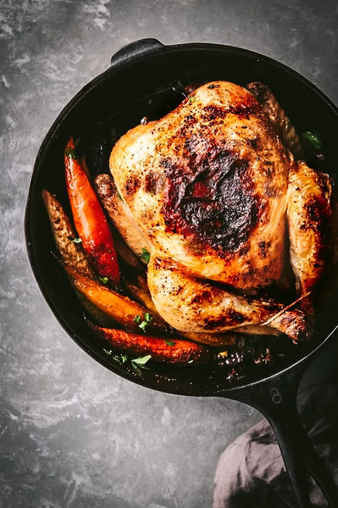 Moroccan-Spiced Roasted Chicken & Carrots