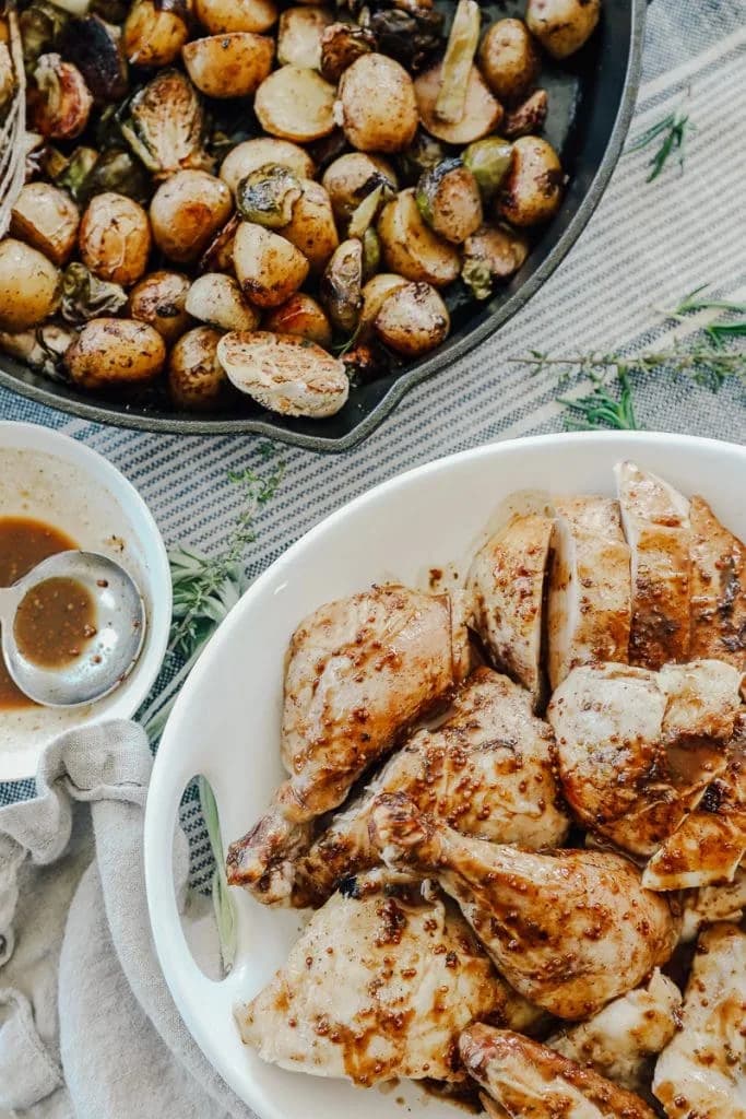 One Pan Roasted Chicken & Vegetables with Fall Spices