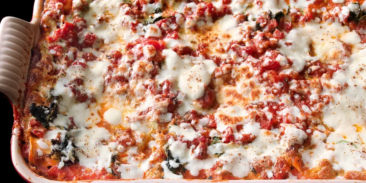 Our Favorite Lasagna with Sausage, Spinach, and Three Cheeses