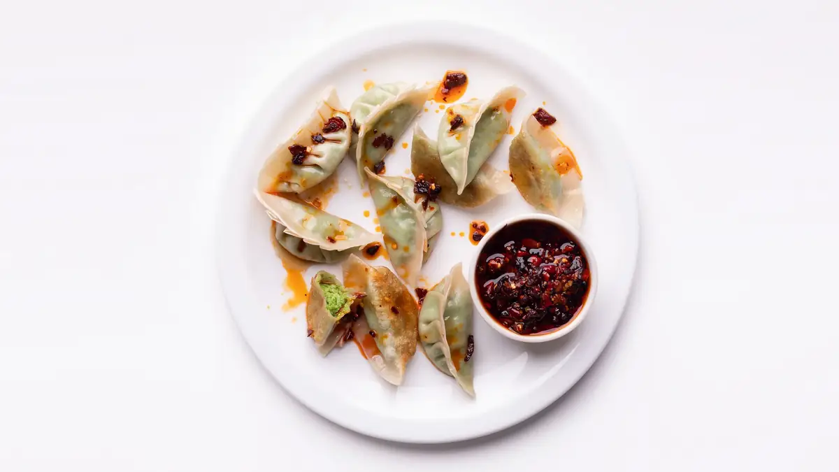 Pea and Ricotta Potstickers with Homemade Dumpling Wrappers
