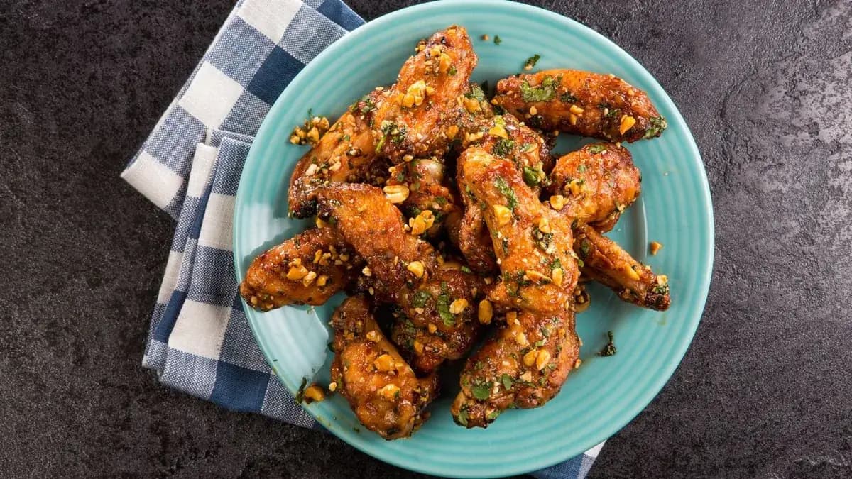 Pok Pok-Style Hot Wings with Peanuts and Cilantro
