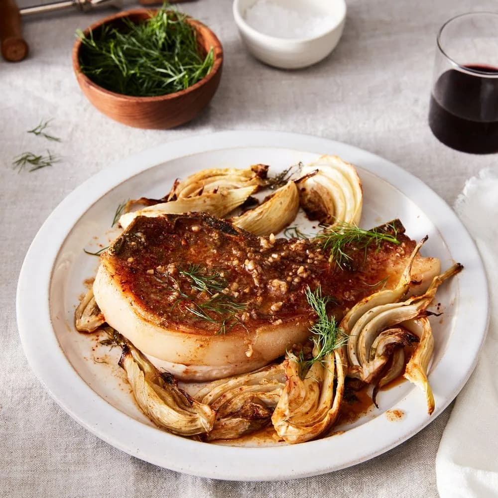 Pork Chops with Fennel and Juniper