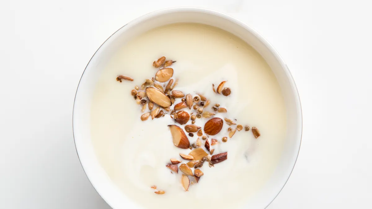 Potato-Leek Soup with Toasted Nuts and Seeds