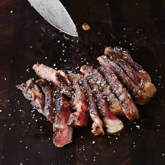 Rib Eye with Brussels Sprouts and Stout Cream Sauce