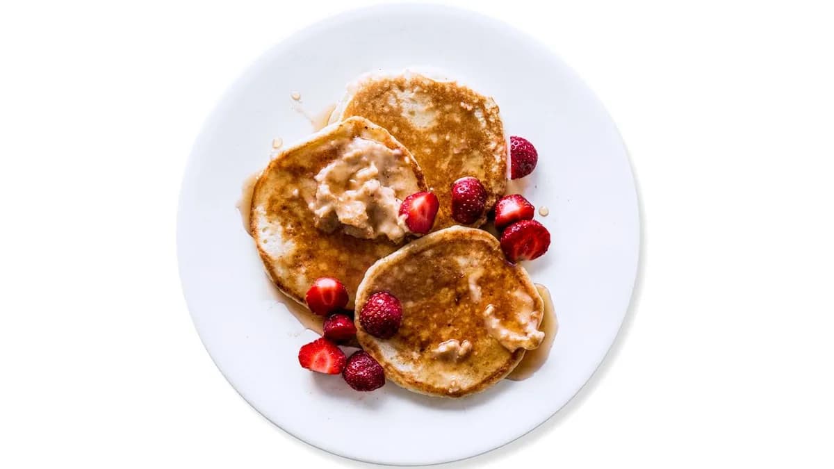 Ricotta Pancakes with Honeycomb-Candy Butter