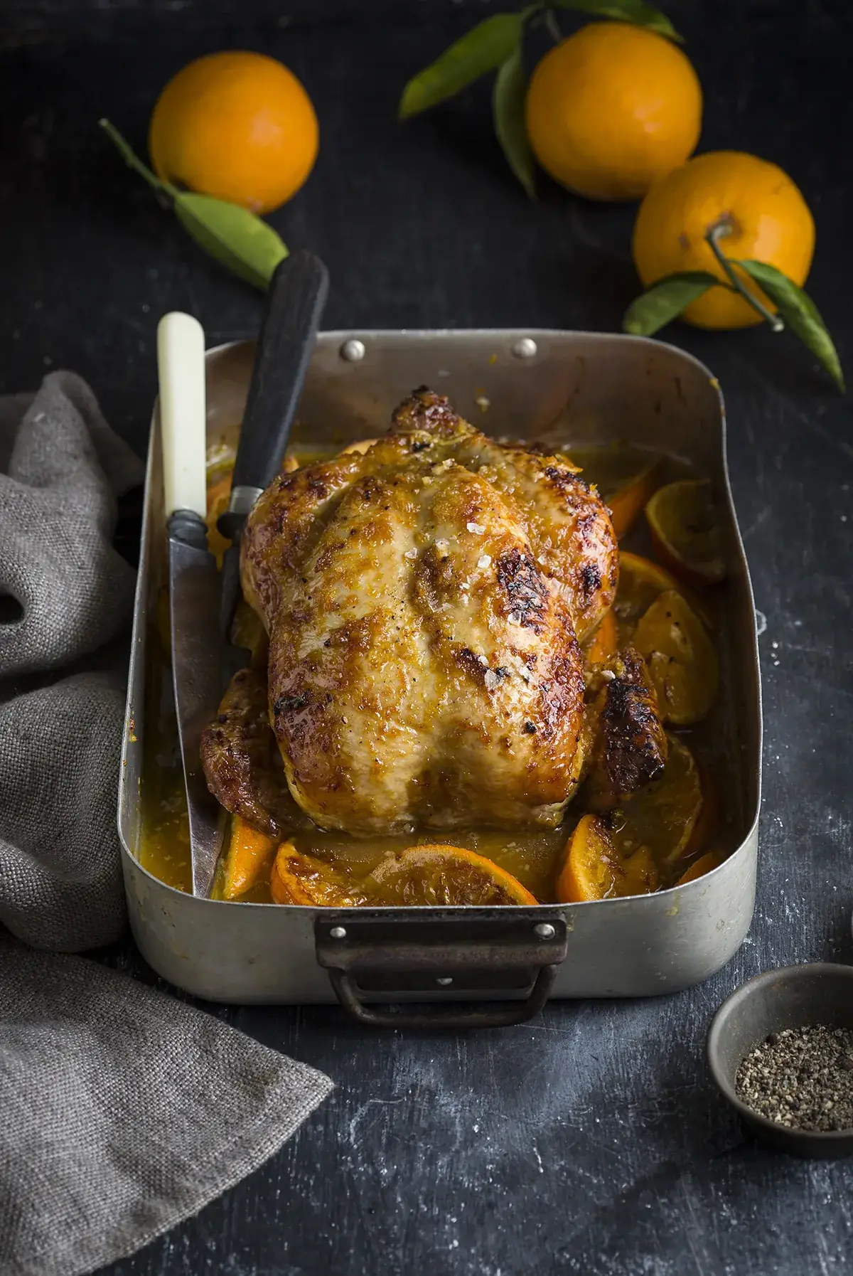 Roast Chicken with Orange & Ginger