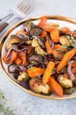 Roasted Brussels Sprouts and Carrots
