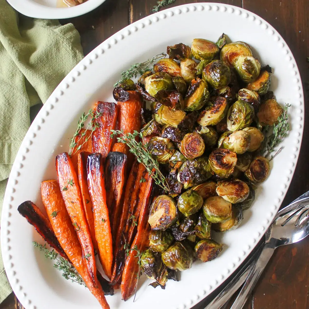 Roasted Carrots and Brussel Sprouts
