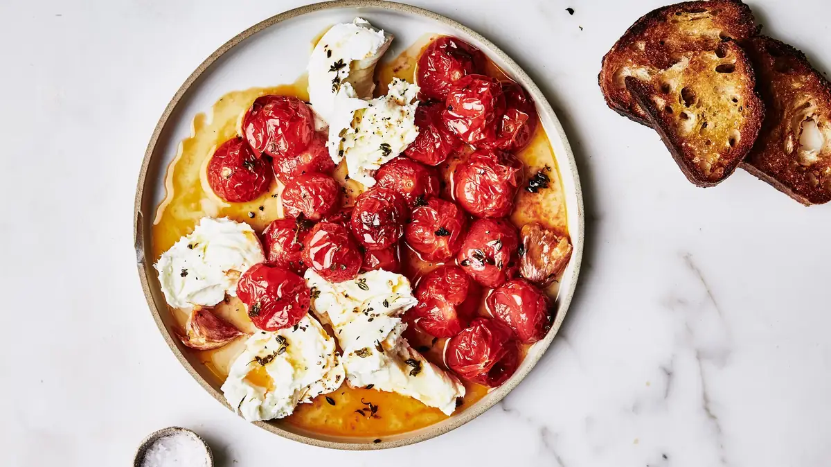 Roasted Cherry Tomato Caprese