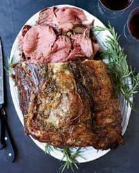 Rosemary-Pepper Beef Rib Roast with Porcini Jus