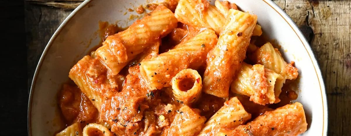 Sausage and Tomato Pasta Alla Carbonara