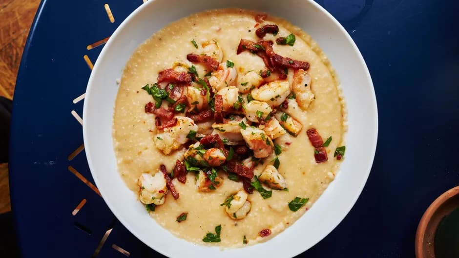 Shrimp and Pimiento Cheese Grits