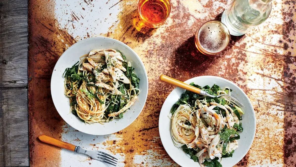 Sichuan-Style Chicken with Rice Noodles