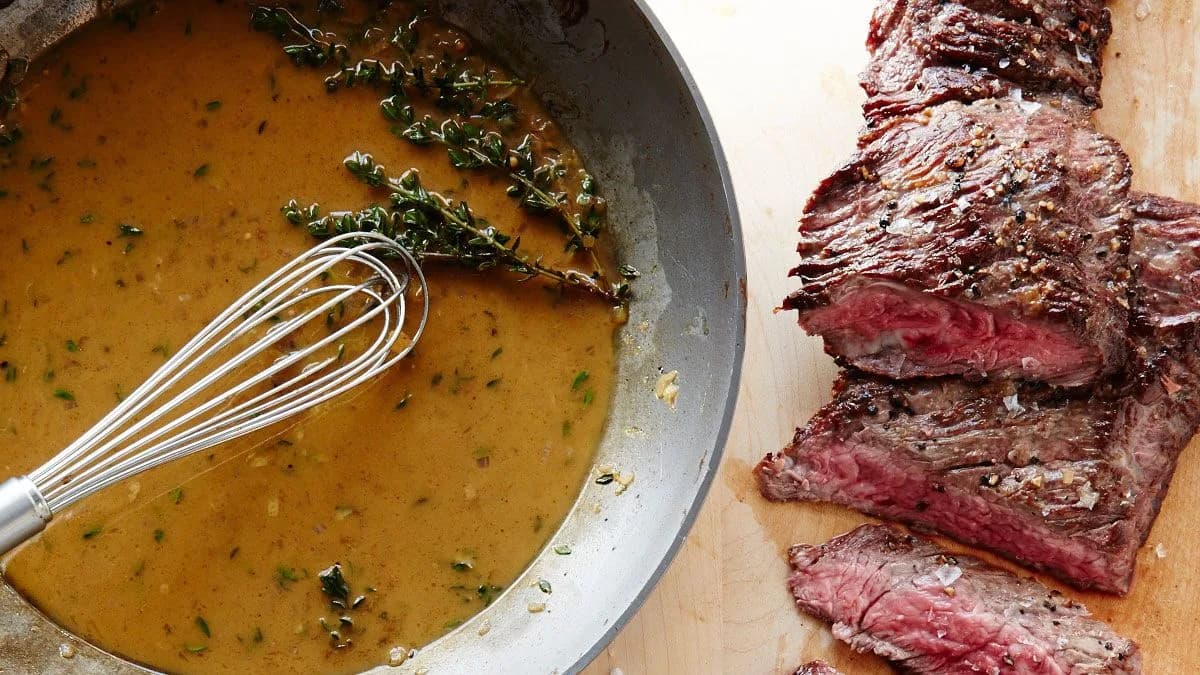 Skirt Steak with Shallot Pan Sauce
