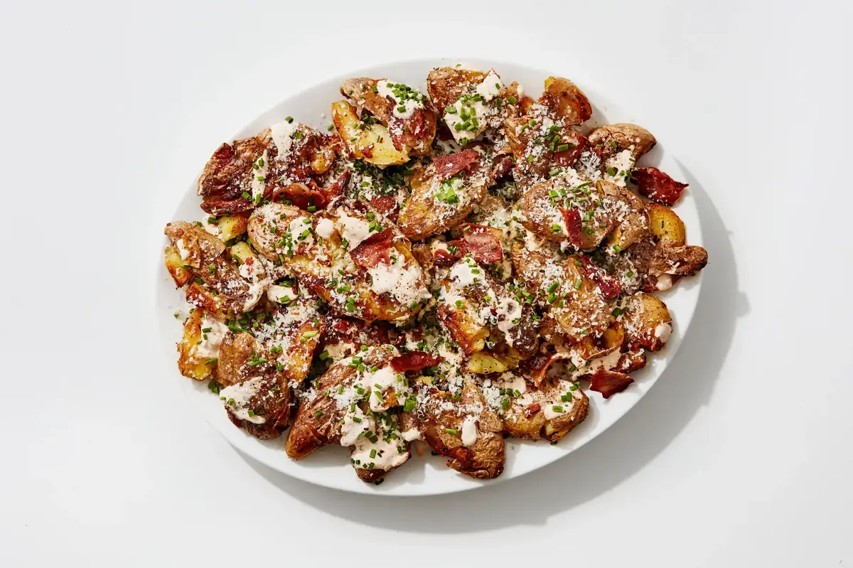 Smashed and Loaded Crispy Potatoes