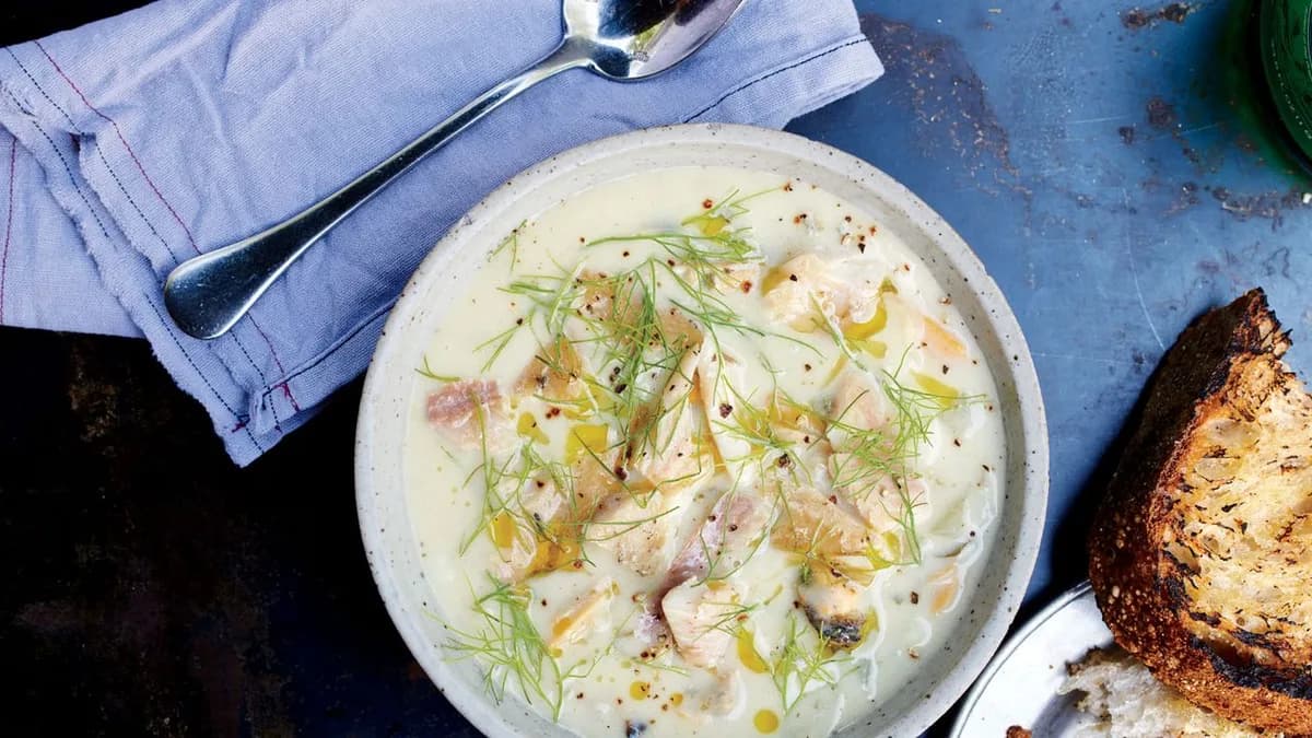 Smoked Trout and Shellfish Chowder