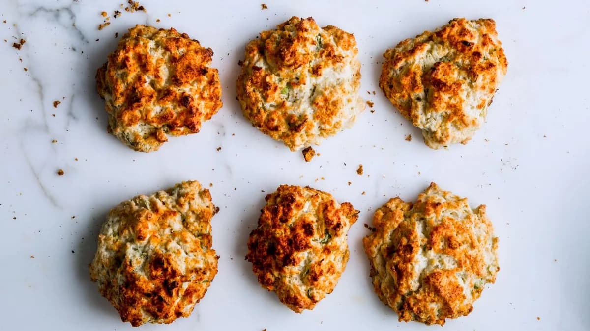 Sour Cream and Scallion Drop Biscuits