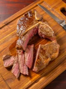 Sous Vide Butter Basted Porterhouse (From the Freezer)
