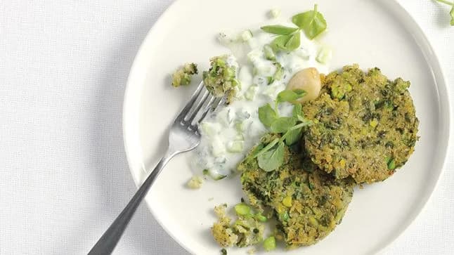 South Indian Lentil Cakes with Raita
