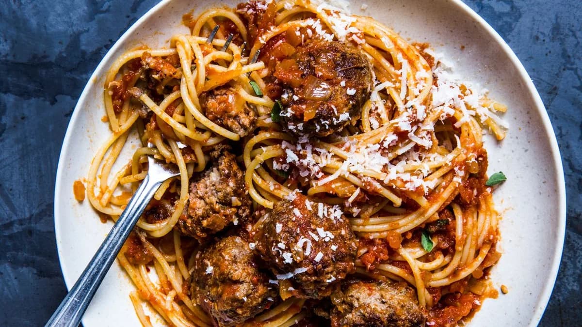 Spaghetti and Meatballs All'Amatriciana