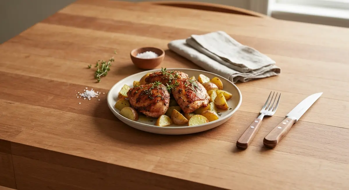 Spatchcocked Jerk Chicken & Potatoes