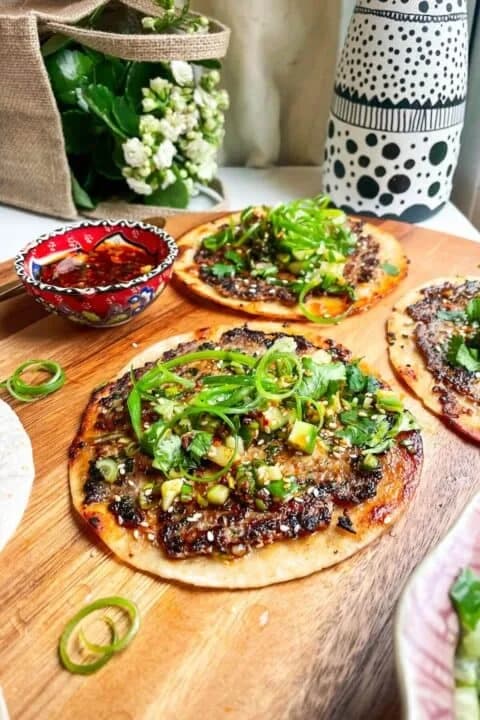 Speedy Smash Dumpling Tacos