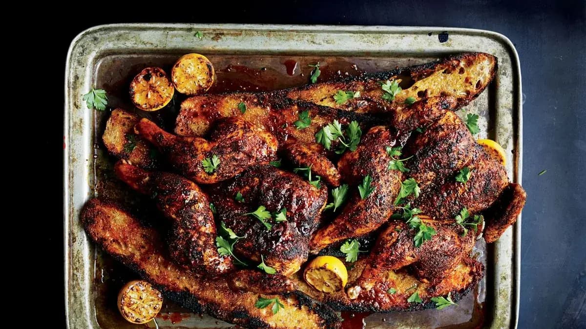 Spicy Grilled Chicken with Lemon and Parsley