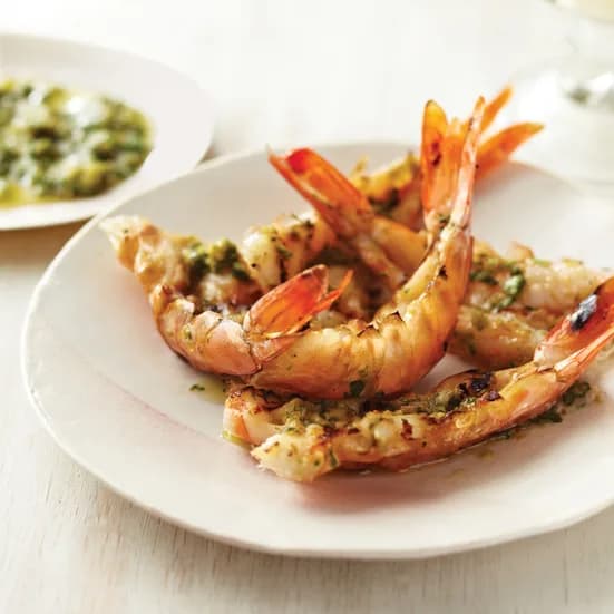 Spicy Grilled Shrimp with Yuzu Kosho Pesto