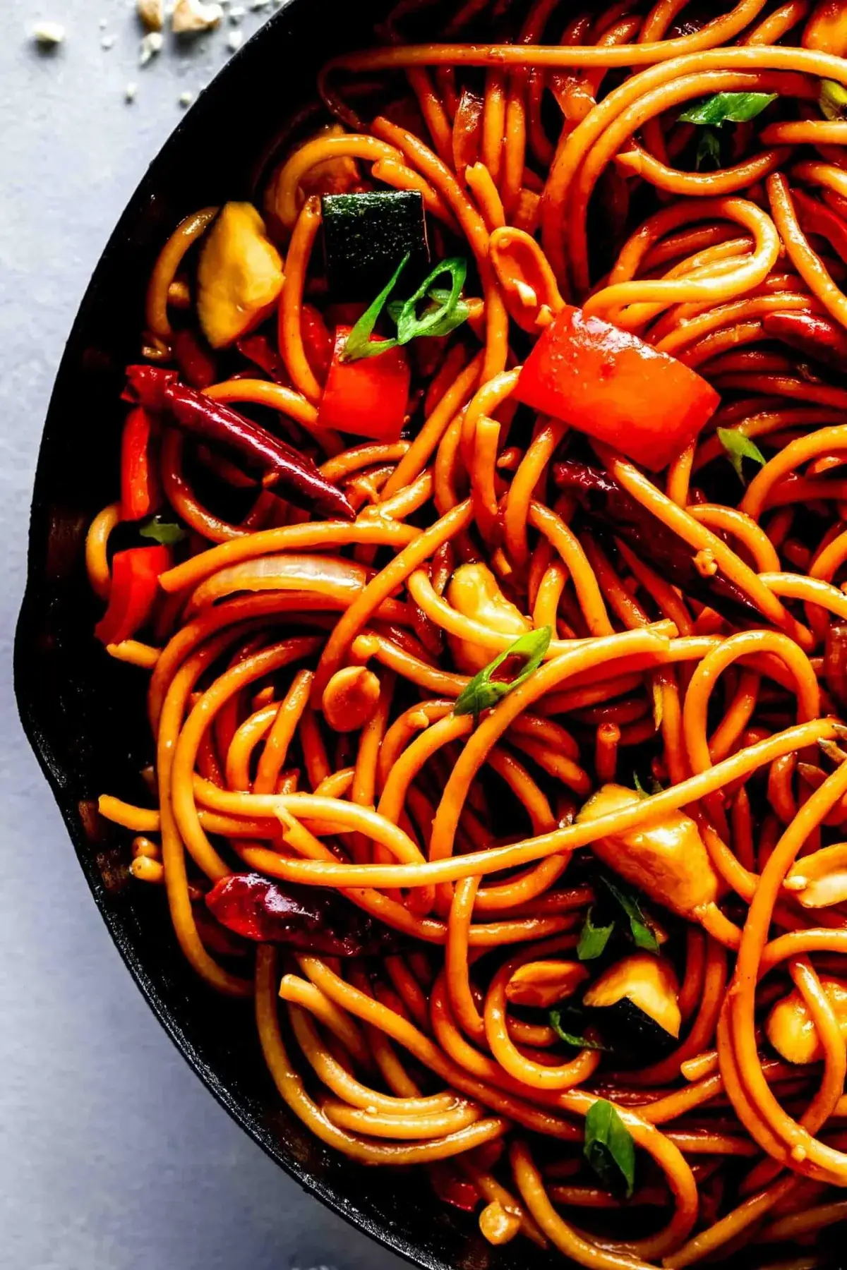 Spicy Kung Pao Noodles (Easy Vegetarian Recipe)