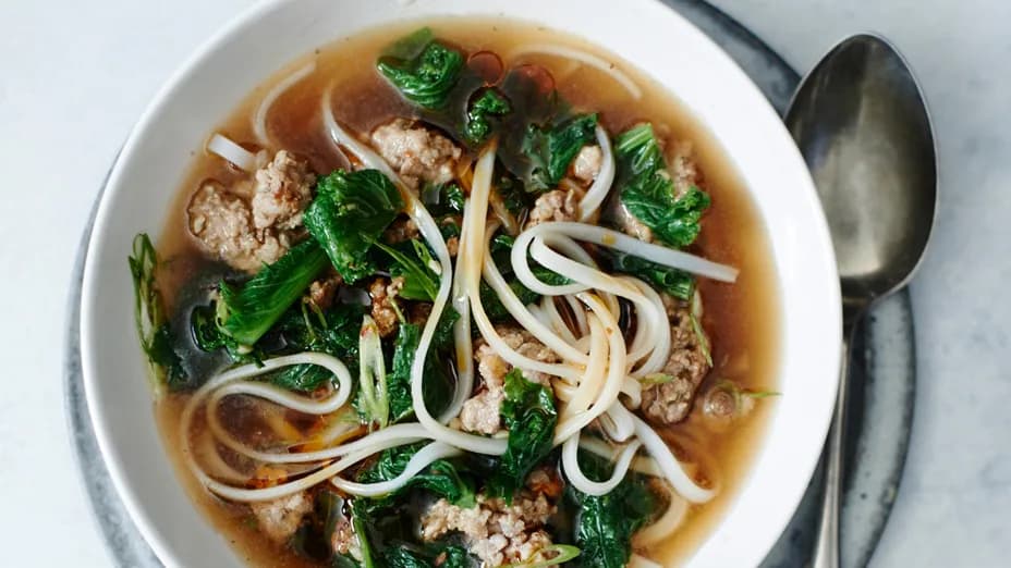 Spicy Pork and Mustard Green Soup