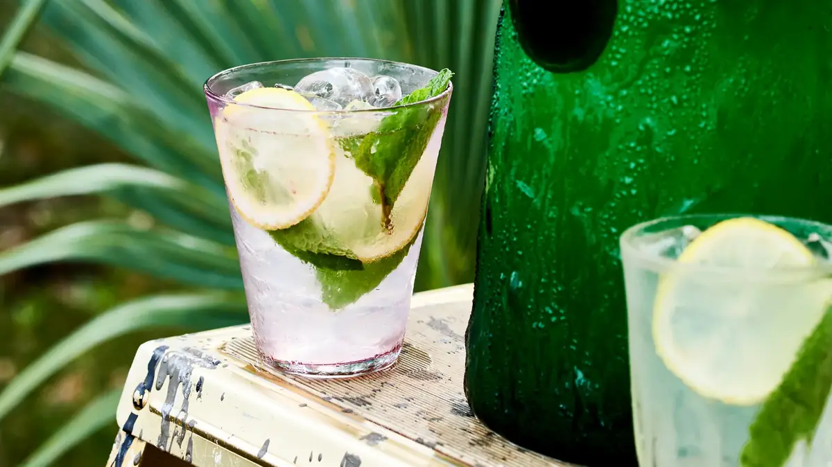 Spiked Ginger-Mint Lemonade
