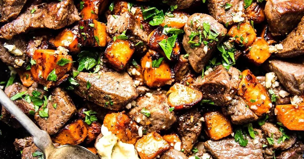 Steak Bites with Sweet Potatoes