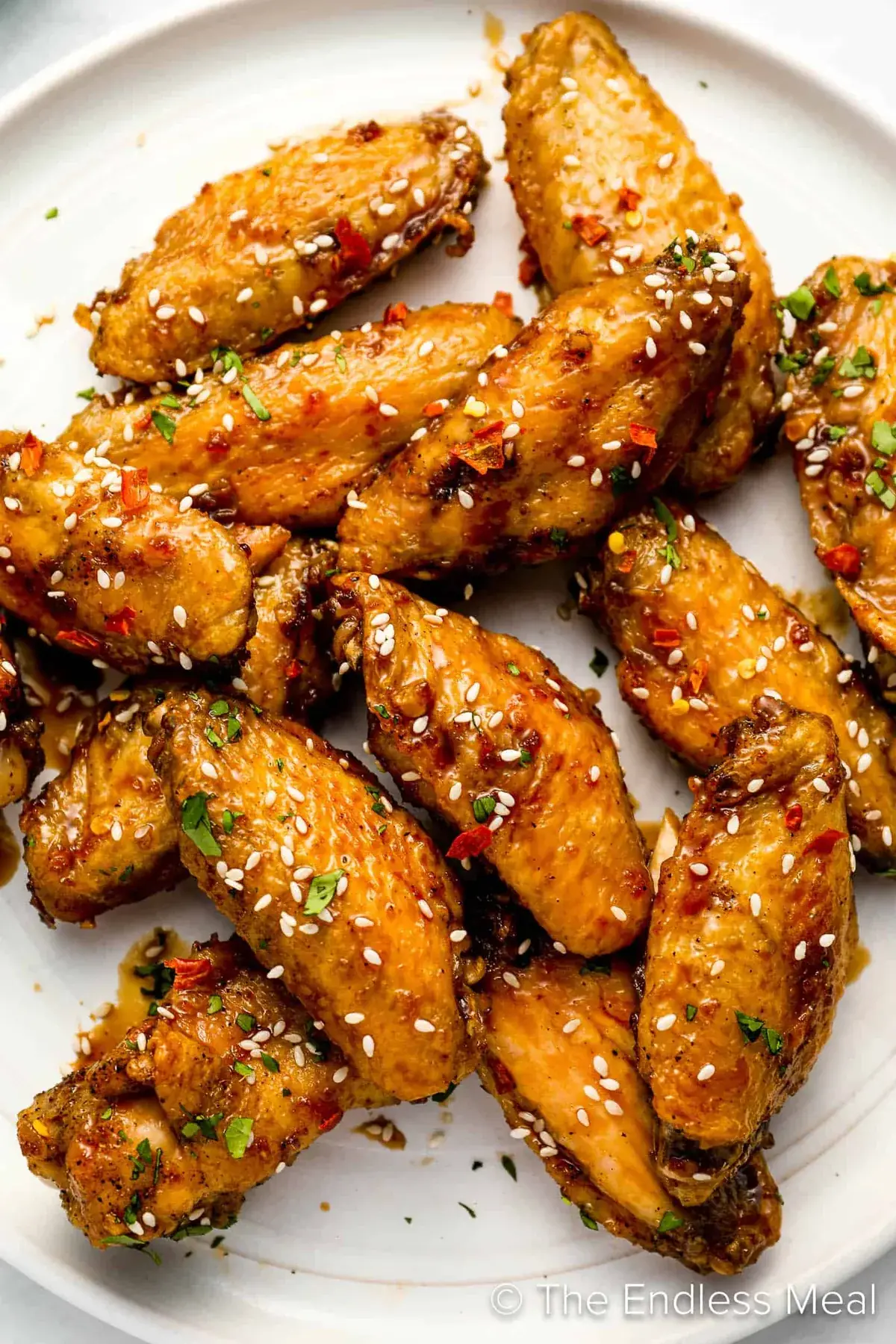 Sticky Honey Garlic Chicken Wings