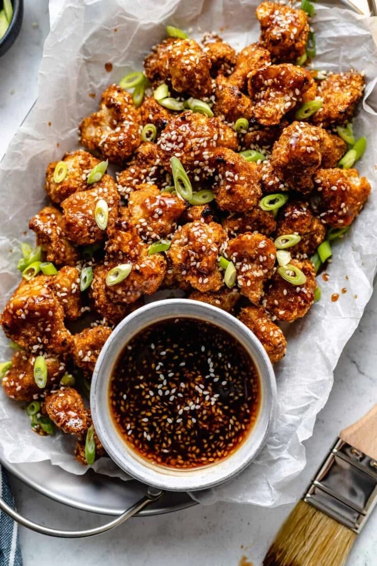 Sticky Sesame Vegan Cauliflower Wings