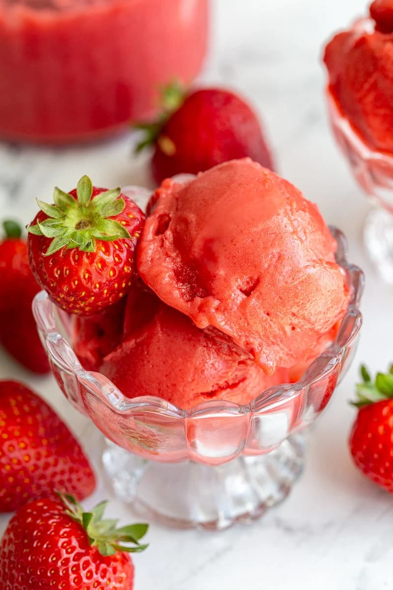 Strawberry Ninja Creami Sorbet