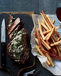 Strip Steak Frites with Béarnaise Butter