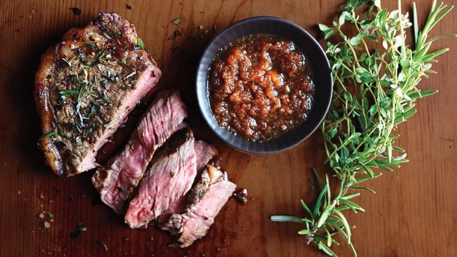 Strip Steak with Japanese Dipping Sauce
