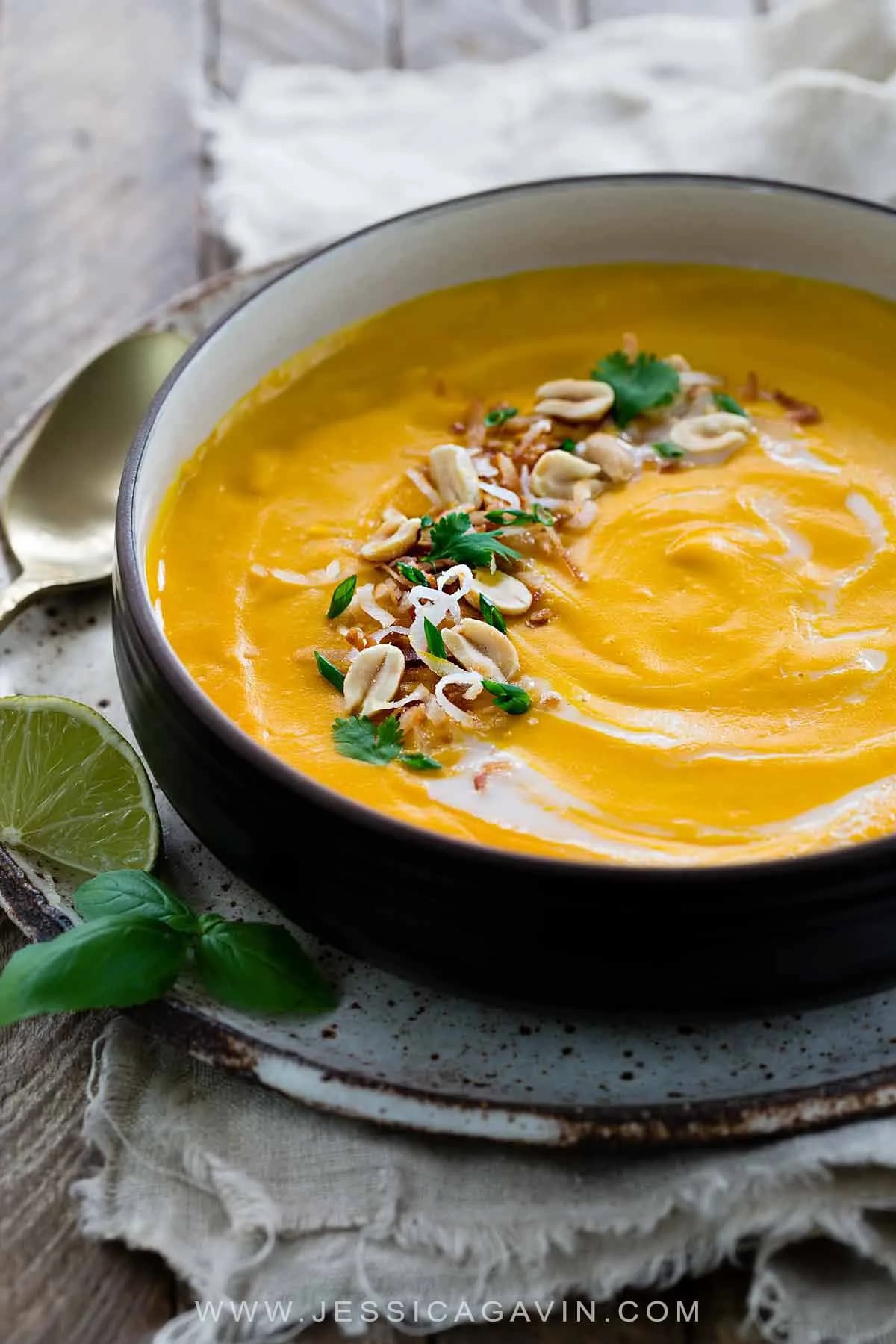 Sweet Potato–Coconut Soup with Thai Curry
