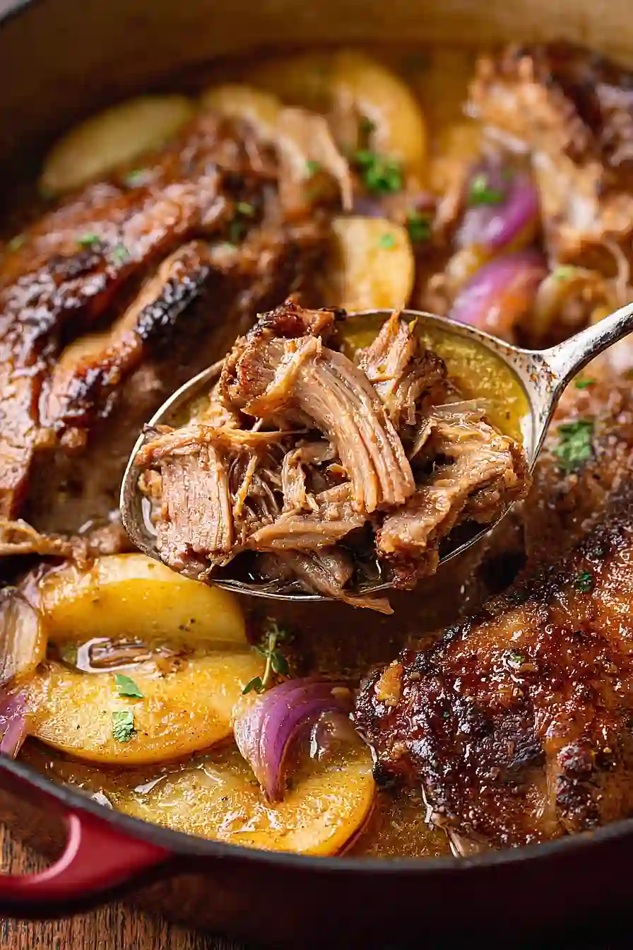 Tasty Apple Cider Braised Pork Shoulder