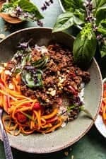 Thai Basil Beef and Lemongrass Rice Bowls