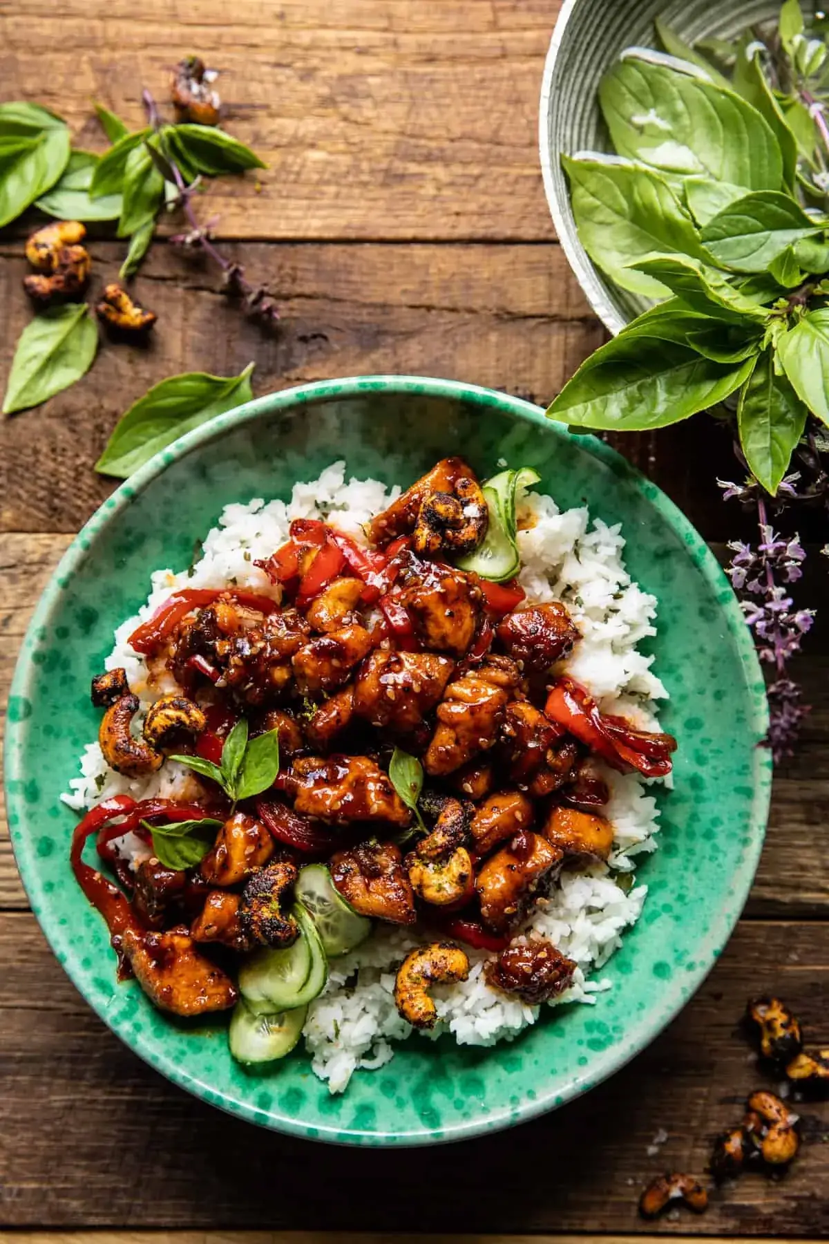 Thai Basil Sesame Cashew Chicken Chicken