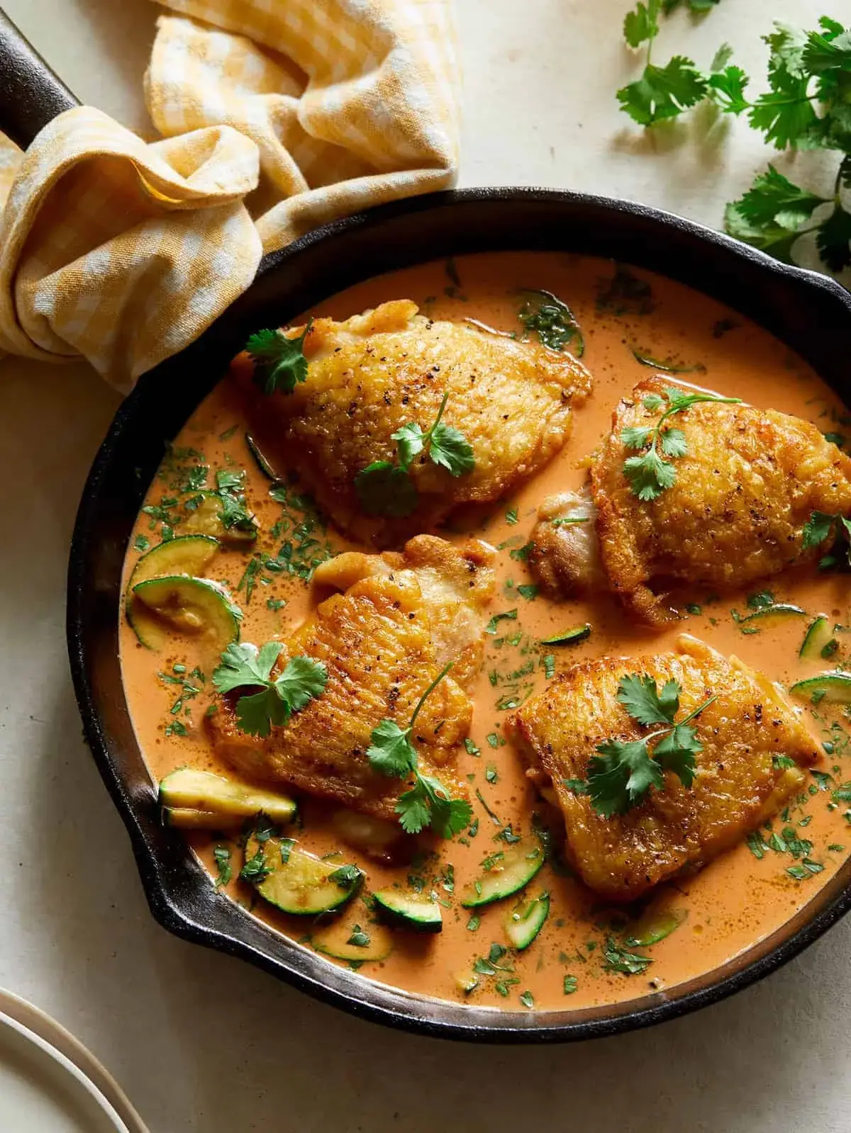 Thai Red Curry Chicken Thighs with Zucchini