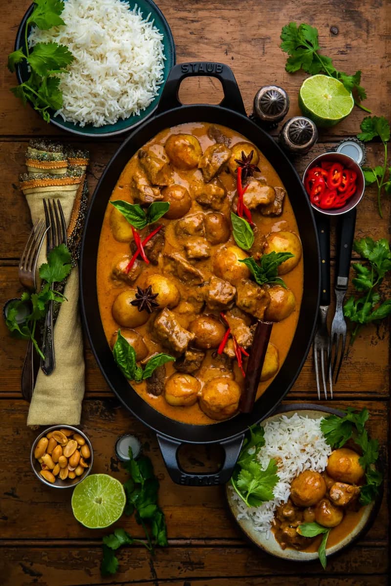Traeger Smoked Massaman Beef Curry