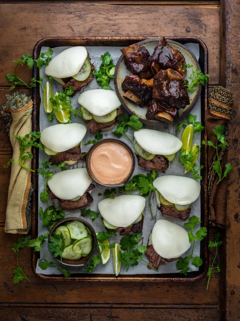 Traeger Smoked Short Rib Steamed Baos