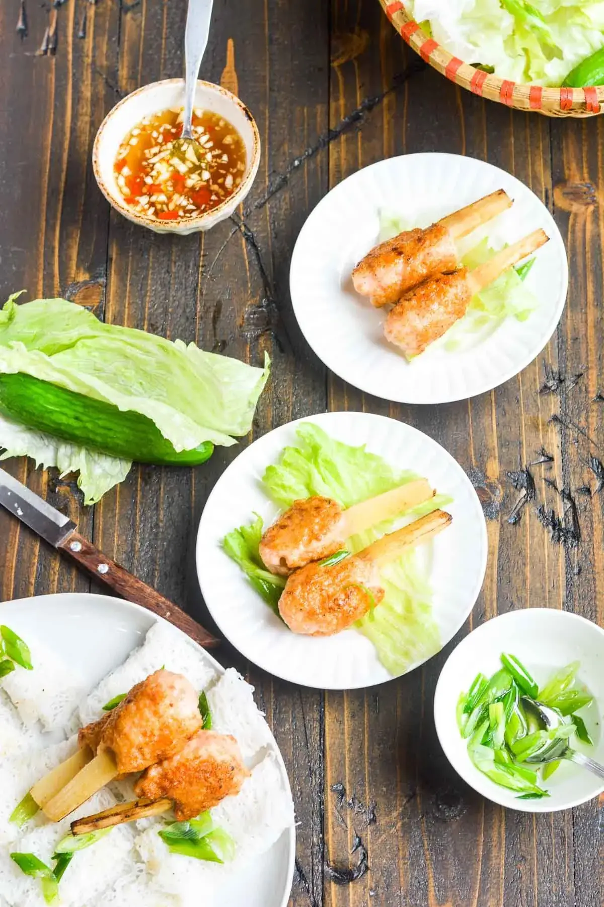Vietnamese-Style Jumbo Shrimp on Sugarcane